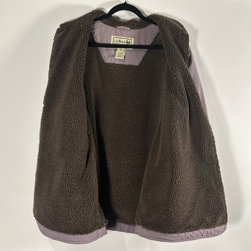 LL Bean Vintage Chore Coat Sherpa Fleece Lined Women's XL - Picture 8 of 8